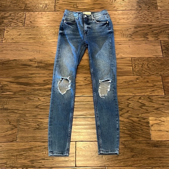 Free People High Rise Skinny Ankle Size 26 - Picture 1 of 16